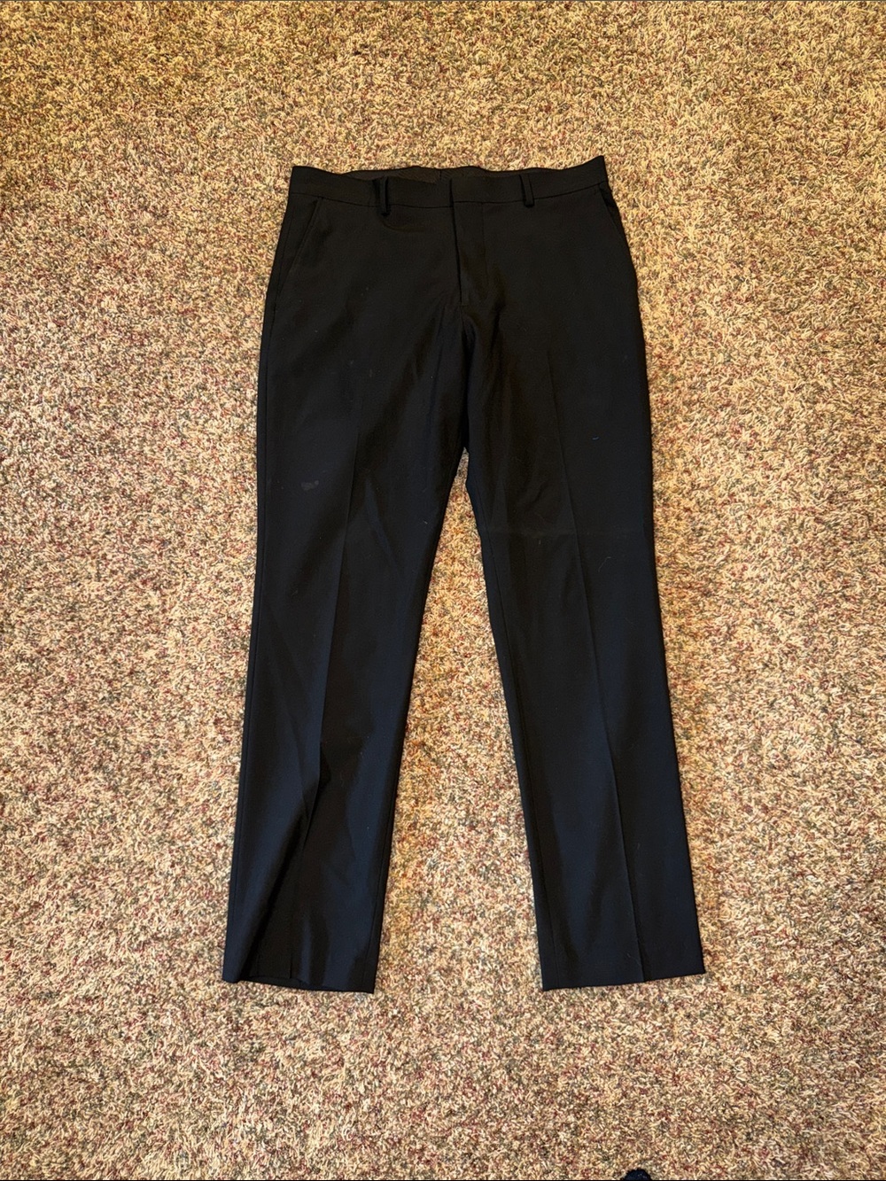 jf j.ferrar Men's Black Straight Dress Pants